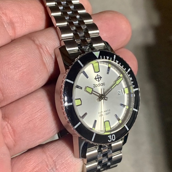 Zodiac Super Seawolf Compression Watch Silver Dial - Picture 13 of 15